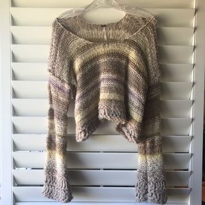 Free People knit cropped thick sweater